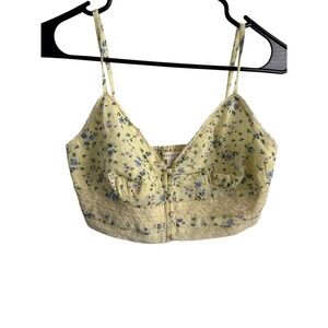 Vintage Style Aeropostale Floral Cropped Cami Top Y2K Boho Fairycore Size Small